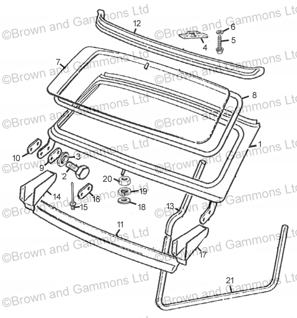 Windscreen and Seals and fittings